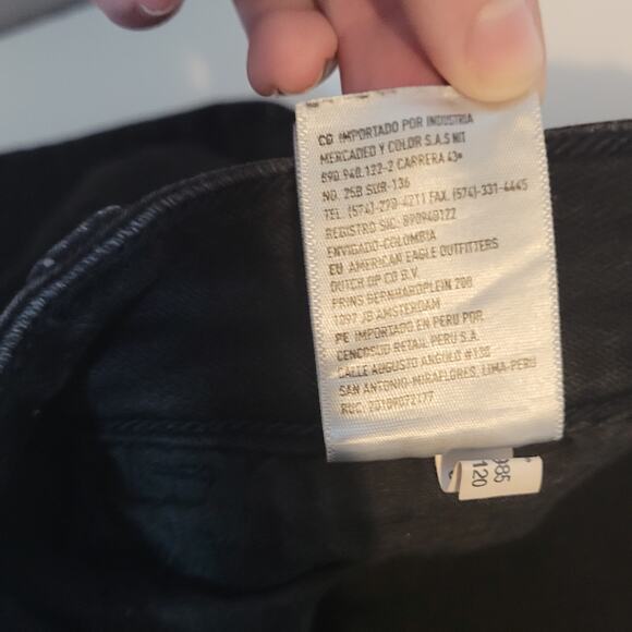 American Eagle Womens Black Jeans Size 2 Long Super Super Stretch X Denim - Picture 11 of 15